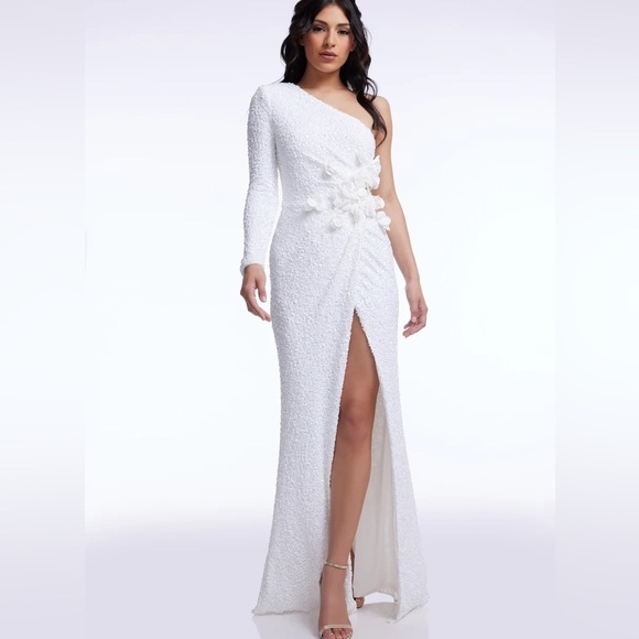 NWT Dress the Population Francis Dress in White - Size Small - Picture 1 of 9